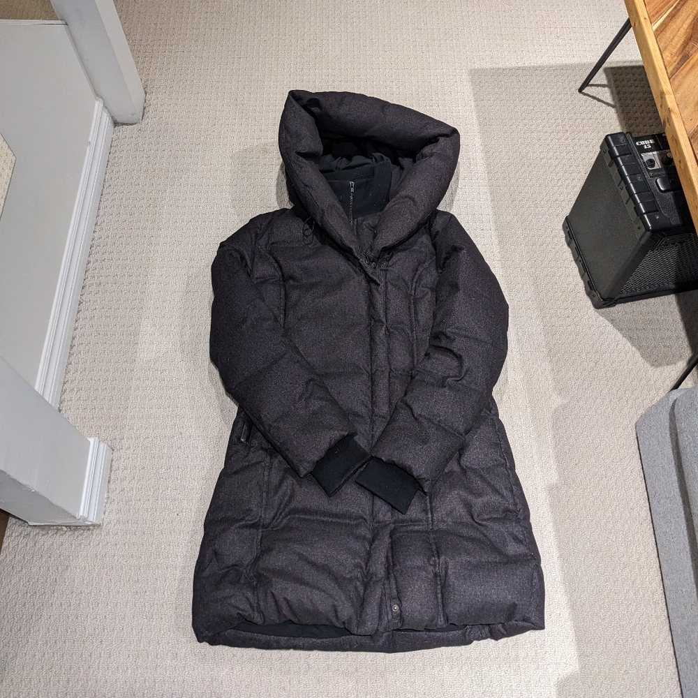 Soia & Kyo Gray Mid-Length Puffer Coat